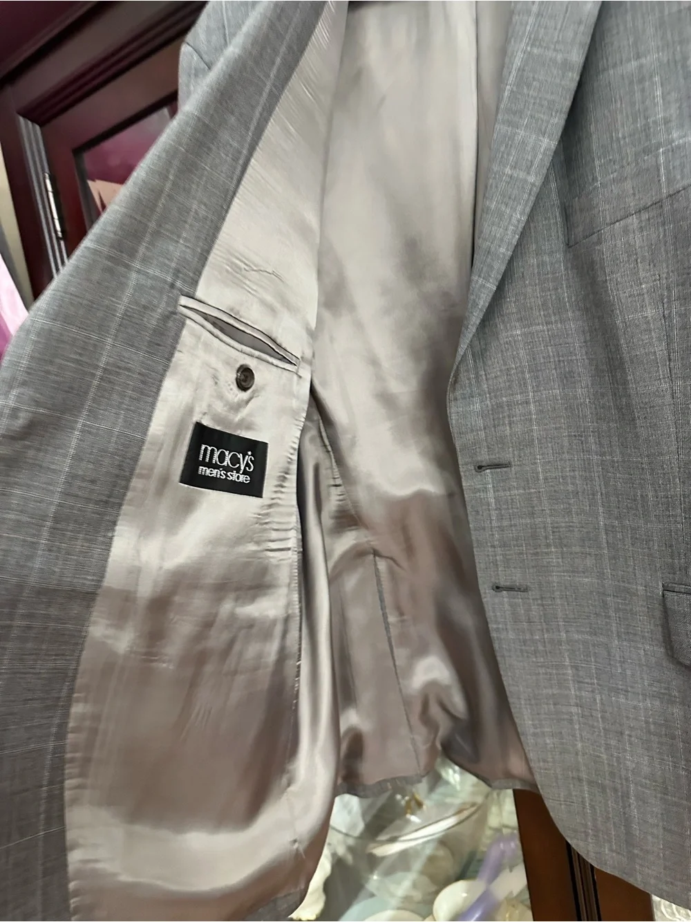 Ralph Lauren Men's Gray Windowpane Sport Coat - Smart Two-Button Blazer